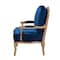 Baxton Studio Jules Traditional Navy Blue Fabric and French Oak Brown Finished Wood Accent Chair 233-13260-ZORO - alternate 6